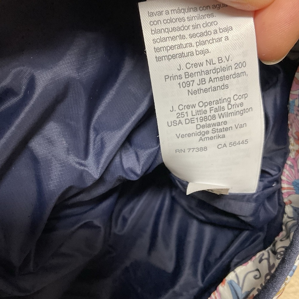 J CREW LIBERTY Quilted Puffer Jacket In Floral Print with PrimaLoft Size‎ 16 - Picture 8 of 10
